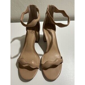 CUTE I.N.C Sollisa Scallop Sandals, Almond/Tan Women Size 10M